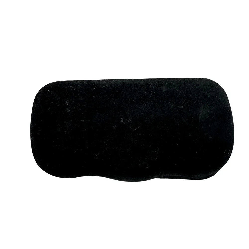 Gucci Black Velvet Sunglasses Case Light Blue Satin Lining Gold Logo Italy